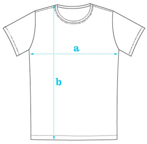Medidas das camisetas